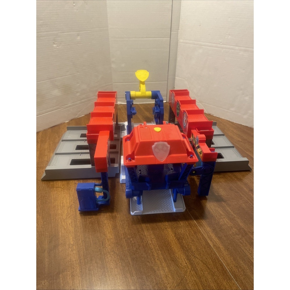 Paw Patrol Big Truck Pups Truck Stop Head Quarters Playset Rare Tested